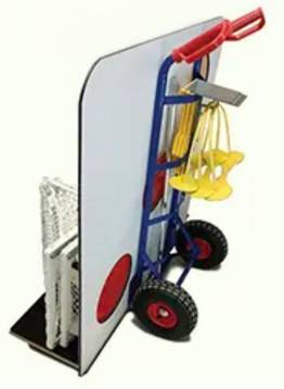 Chariot sur roues gonflables comprenant tous les éléments du Footigolf Club